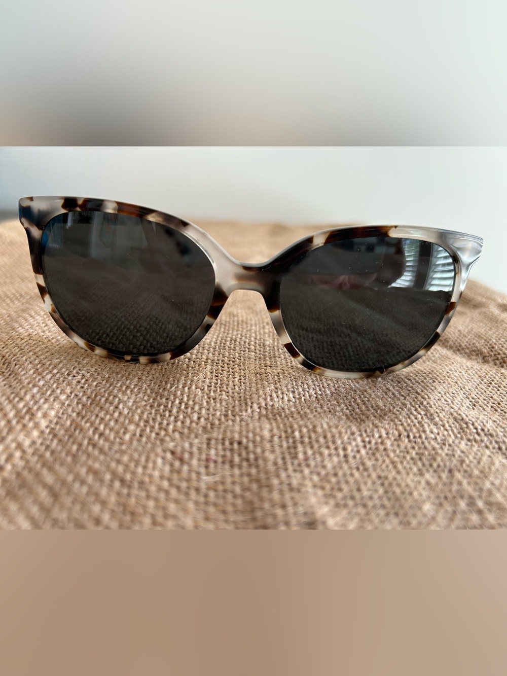 Warby Parker Tortoiseshell Sunglasses -Black Lenses, Tortoise Frames, White Case